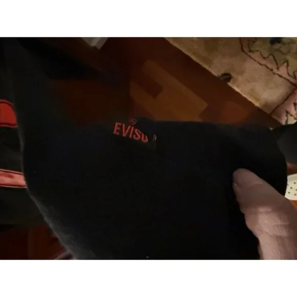 Evisu women’s black long sleeve shirt sz XL - Picture 6 of 6